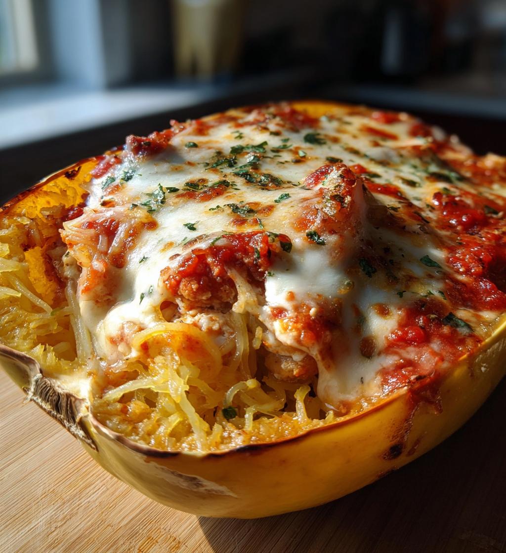 Roasted Garlic Spaghetti Squash Lasagna Boats - detail 1