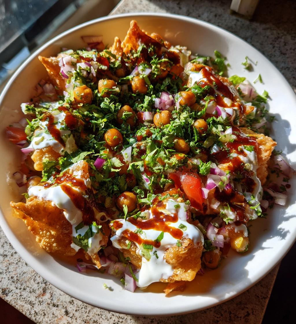 Samosa Chaat (Deconstructed with chutneys) - detail 1