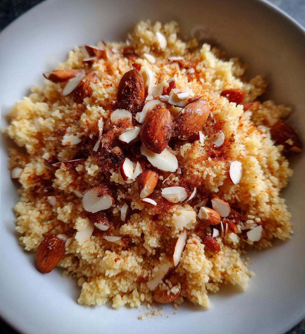 Seffa with Cinnamon and Almonds (Sweet couscous) - detail 1