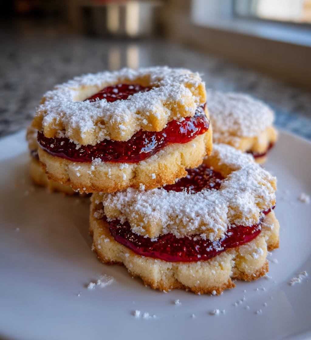 Shortbread Linzer Cookies - detail 1