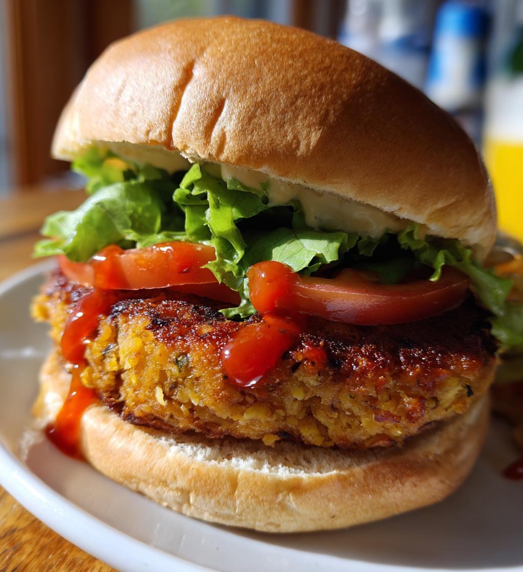 Smoky Lentil Halal Veggie Burger - detail 1