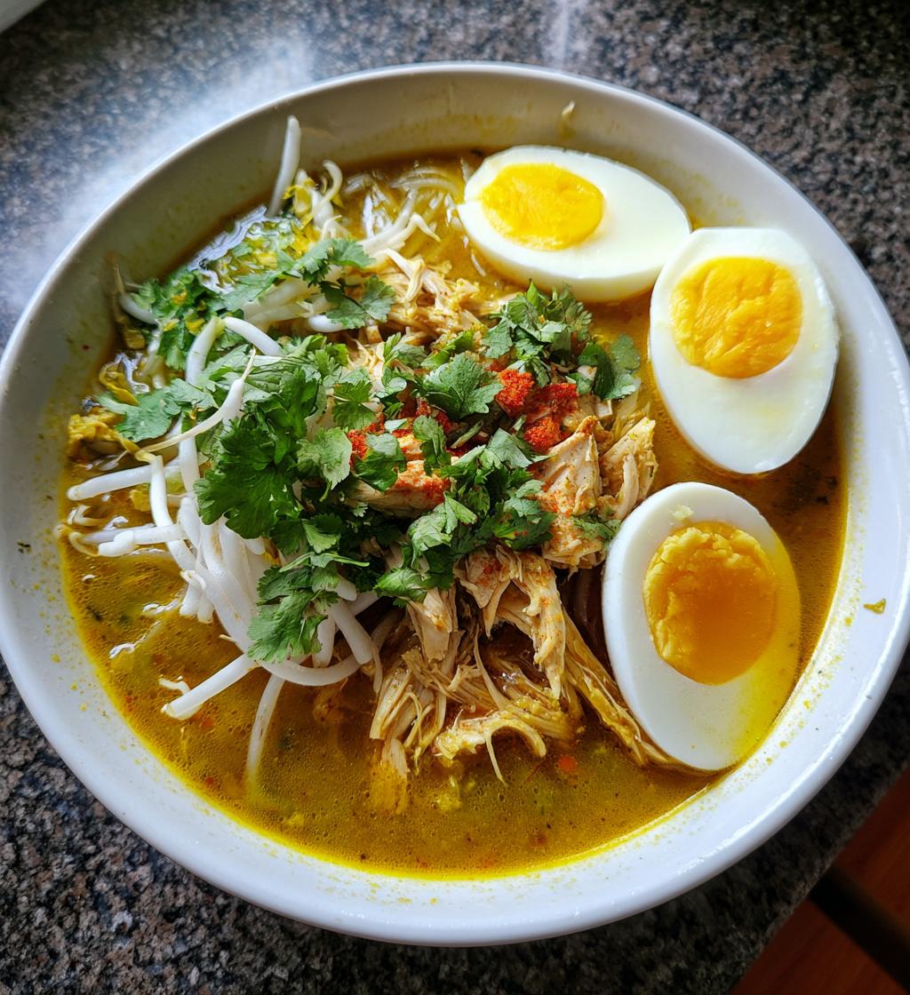 Soto Ayam (Indonesian Turmeric Chicken Soup) - detail 1