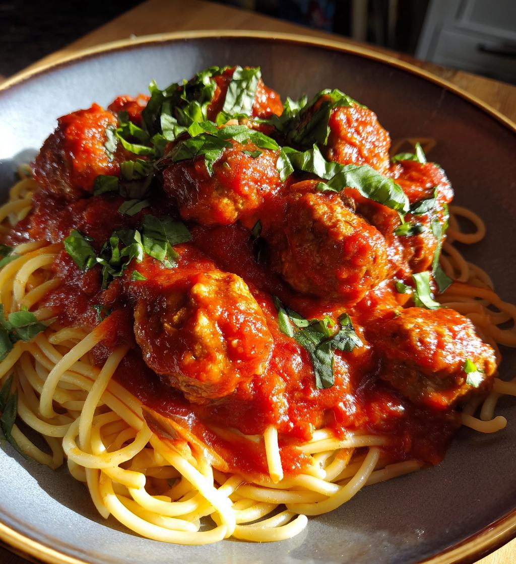 Spaghetti with Turkey Meatballs - detail 1