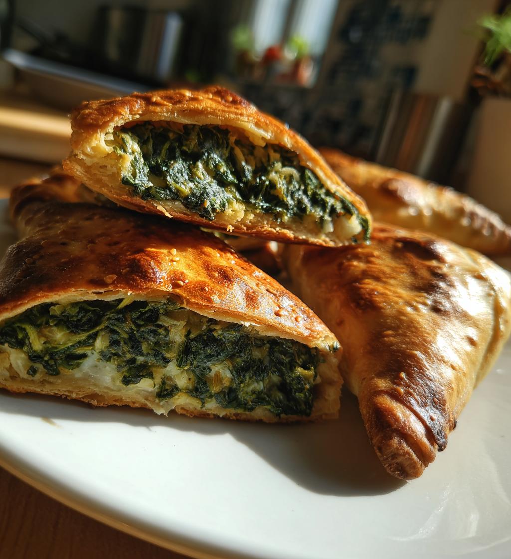 Spinach Fatayer (Triangular pies) - detail 1