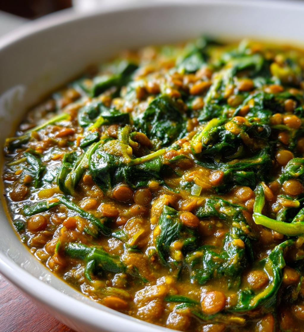 Spinach Lentil Dal - detail 1