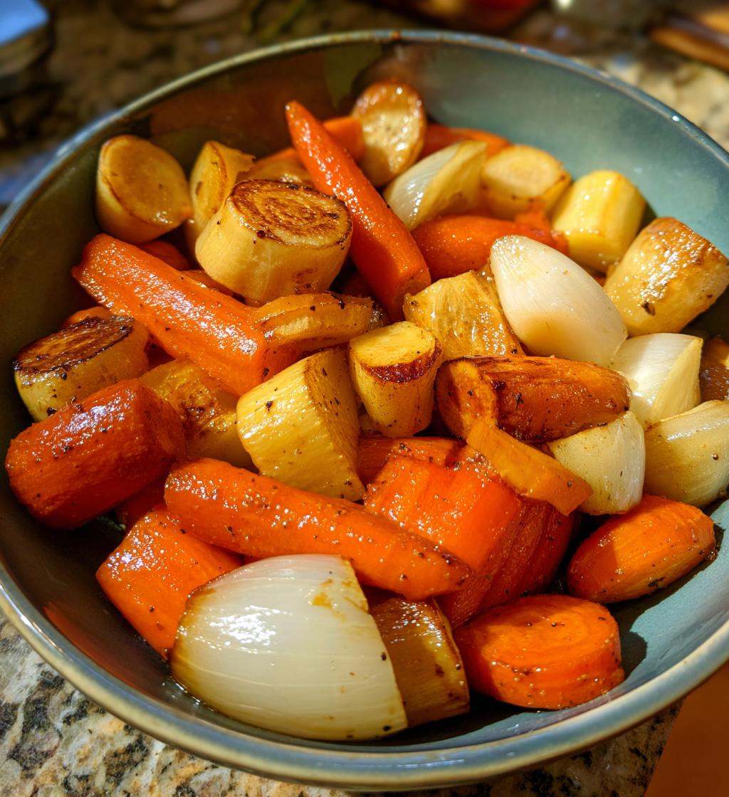 Tallow Roasted Root Vegetables (Carrots and parsnips) - detail 1