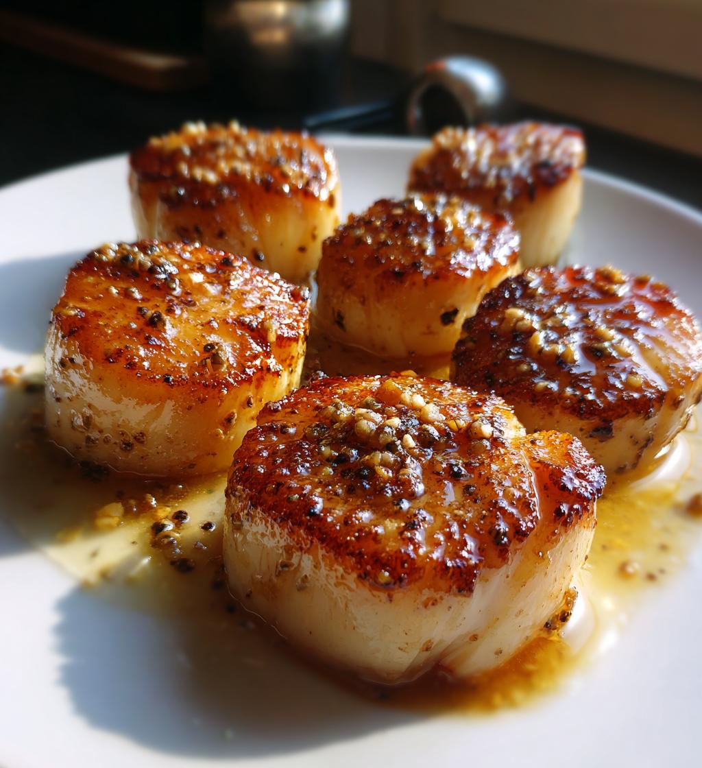 Tallow-Seared Scallops (High-heat sear using beef fat) - detail 1