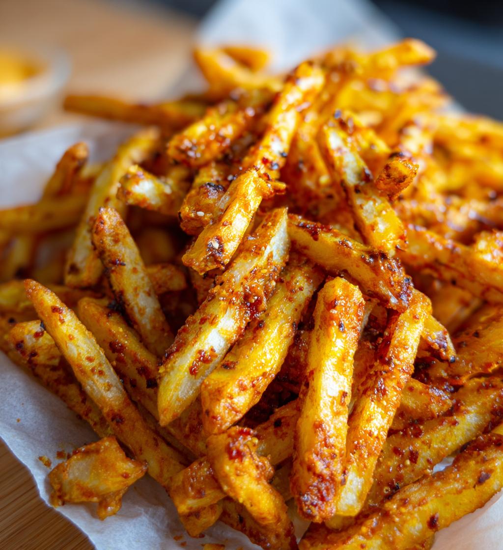 Tandoori Fries with Garlic Sauce - detail 1