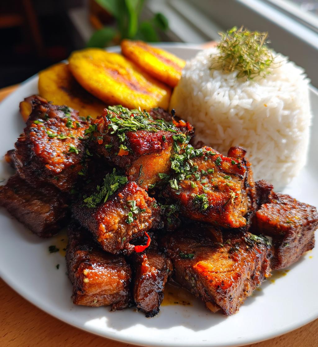 Tassot Cabrit (Haitian Fried Goat) - detail 1