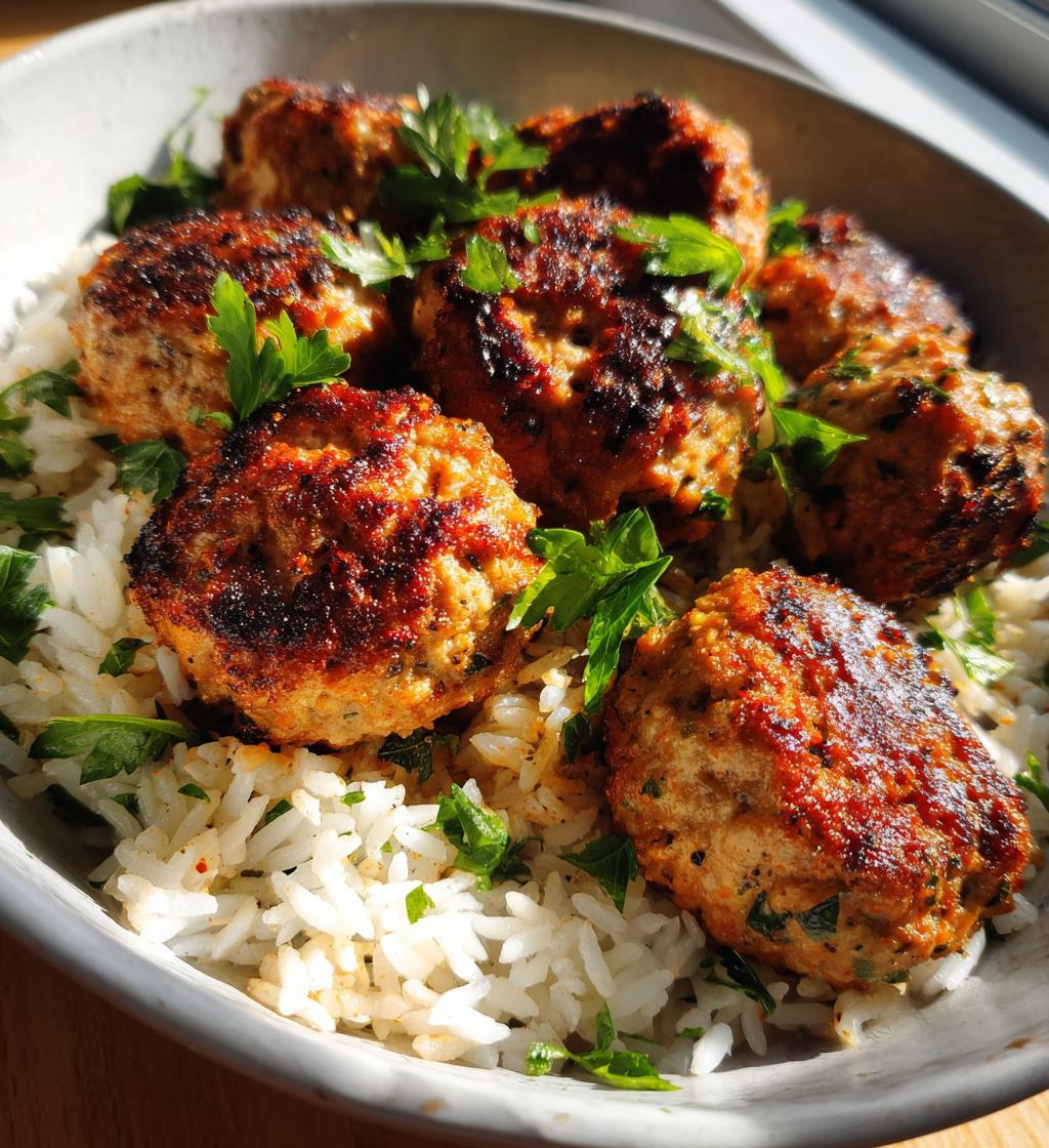 Turkish Meatballs with Rice - detail 1