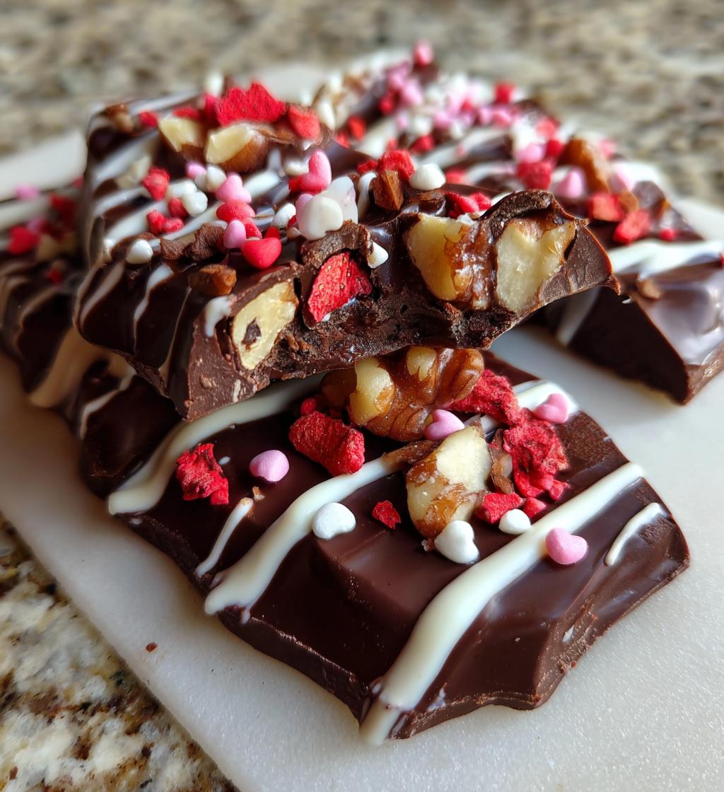 Valentine Chocolate Bark - detail 1