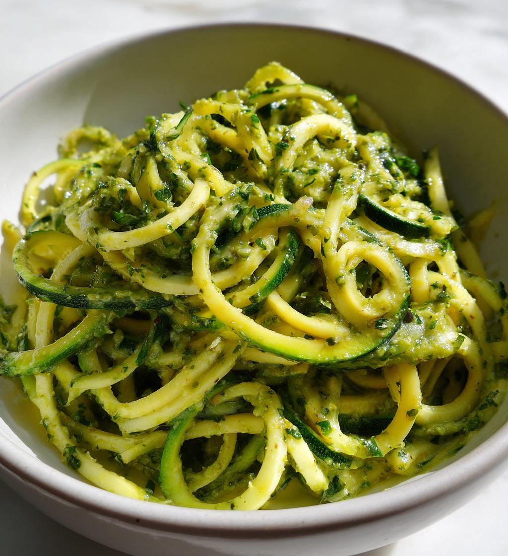 Zucchini Noodles with Avocado Pesto - detail 1